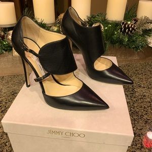 Jimmy Choo Stiletto. Black. Size 37. Model: 142Houry. Very Sexy Shoe! 🎁🎄‼️
